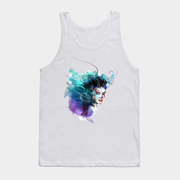 Blue girl Tank Top by nirmak